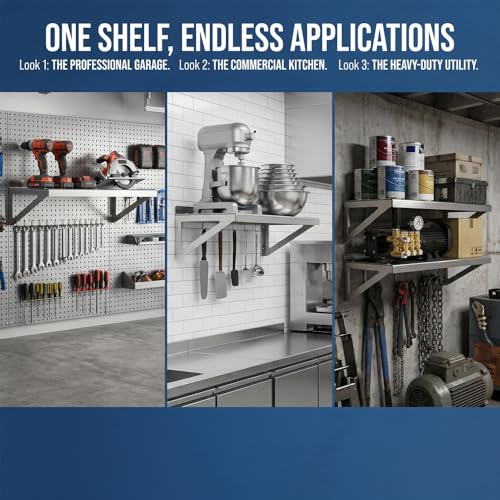 Pressure Washer Wall Mount Shelf, (silvery)