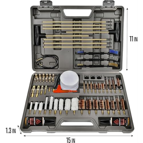 GLORYFIRE Elite Gun Cleaning Kit, 2 x 1oz Oil with Reinforced Rods - size: 60PCS