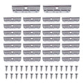 30 Pcs Metal End Clips for Rubber Webbing, 1/2 * 2" Replacement Upholstery Furniture Webbing End Clips for Sofa Chair Furniture with Screws