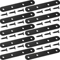 4.8" Black Flat Bracket Mending Plate Straight Brace,10 Pack - color: Black, size: 10 Pcs / 4.8 x 0.8 in