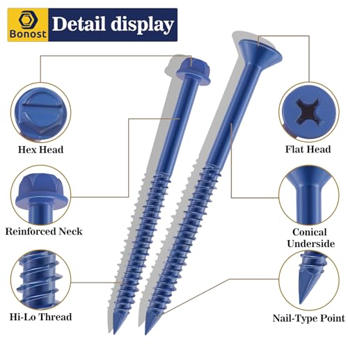 1625pcs Concrete Assortment Kit with Assorted Nuts Bolts and Wood Screws | Carbon Steel Screw Hardware Assortment Kit with 3 Trays for Household Repairs and Hobby Projects - size: 1625pcs