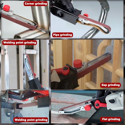 Belt Sander - 1080W 6-Speed Variable Speed Detail Band File Belt Sander,1/2 x 18" Finger Belt Sander for Grinding and Polishing Wood, Paint, Metal Rust Move,welding Spot and DIY. - size: 1/2x18″