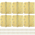 KOLET Ball Bearing Door Hinges, 4 x 4 Inches, Brushed Gold, 6 Pack - color: Gold, size: 6 Pack