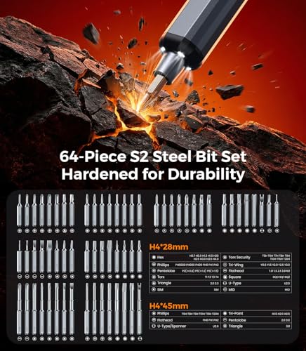 AXTH 76-in-1 Mini Electric Screwdriver Set, [Precise Torque Control] - style: 76in1 Electric