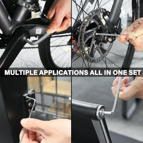 HAUTMEC 27-Piece 3-in-1 Allen Wrench Set, Metric Hex Key & Torx Star Wrench, Ball End & Drilled Tip, CR-V Steel L-Shape Tool Kit - style: 27PCS(Metric Hex Key & Star Wrench & Metric Ball Key)