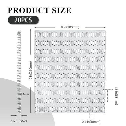 10Pcs Pronged Truss Plates 8x10, Rafter Truss Brackets for Wood Connection, Galvanized Flat Mending Plates with Nail-Teeth - size: 8"x10"