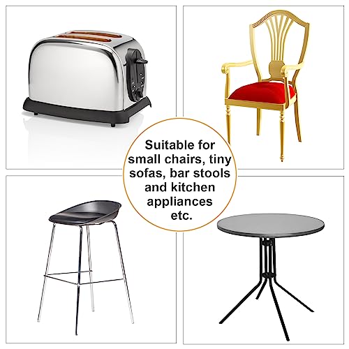 24 Pcs Chair Sliders 1/2"Half Inch Small Furniture Sliders for Carpet Round - size: 1/2 Inch Round