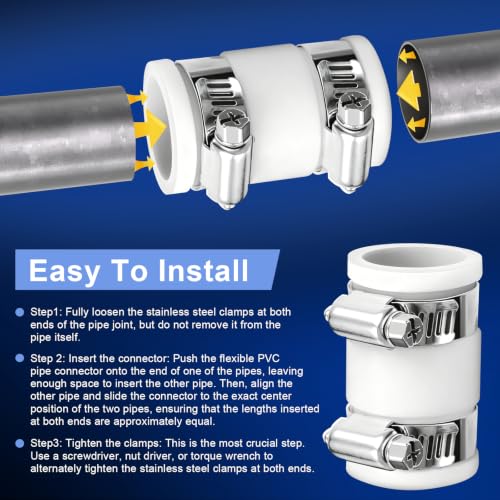 1056-075 3/4" Flexible PVC Condensate Coupling to Plumbing Condensate Pipe