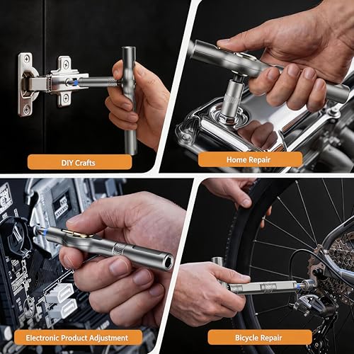 25-in-1 Ratcheting Screwdriver Set with Magnetic S2 Steel Bits, Multi Bit Screwdriver Tool Kit with Storage Case for Electronics Repair, Furniture Assembly, Computer, Bicycle & DIY Home Tools - size: 25 in 1 Grey