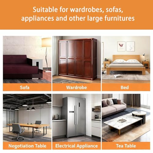 Furniture Sliders, 9 1/2" Sliders for Carpet Hardwood Floors Large Heavy Furniture, Reusable Heavy-Duty Gliders Movers Plastic Moving Pads Protectors (4 PCS 9 1/2" Beige) - size: 4 PCS 9 1/2" Beige