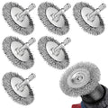 2" Wire Brushes for Drill, Stainless Steel Wire Wheel Brushes Kit with 1/4-Inch Hex Shank, 6 Pieces