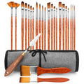25Pcs FENORKEY Paint Brushes for Acrylic, Watercolor & Gouache Painting