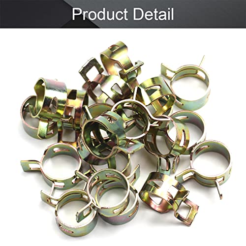 Fielect 1/2" / 13mm Spring Band Type Action Fuel/Silicone Vacuum Hose Pipe Clamp Low Pressure Air Clip Clamp 100pcs - size: 13mm