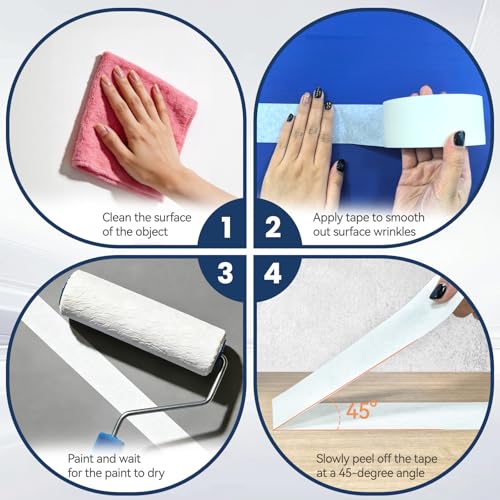 Masking Tape, 2 in x 55 YD, 6 Rolls, 330 YD Total
