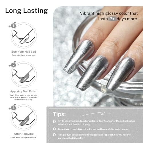 OpenLive 16.5ml Glitter Silver Nail Polish Large Volume - color: Glitter Silver