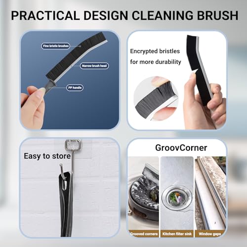 Crevice Cleaning Brush, Multifunctional Gap Hard Bristled Grout Brush Tool | Scrub Small Spaces, Kitchen, Toilet, Bathroom, Corner, Grout, Sink, Window Tracks, Hinges, tile, small cleaning brush(6pcs)