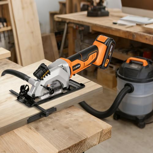 Cordless Circular Saw,2.0 Battery 3400RPM Laser Guide,45° Angle - style: Cordless circular saw