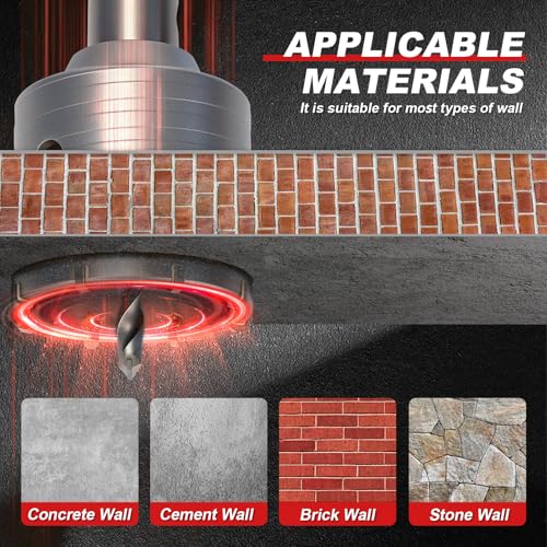 Professional 2" (50mm) Concrete Hole Saw 110mm SDS Plus & Dust Bag - size: 2" (50mm)