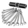 DURATECH Flare Nut Wrench Set, 10-Piece, 1/4"-7/8" & 9-21mm - color: Silver, size: 10pc, SAE&Metric