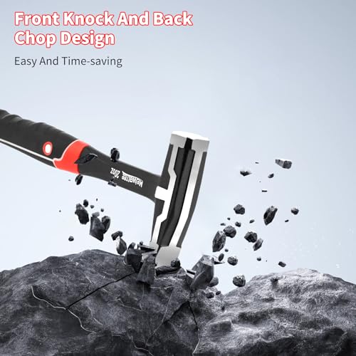 20 oz One-piece Forged Engineer Hammer, Sheet Metal Hammer 850g, Non-slip Rubber Grip For Construction, Gardening, Home Improvement - style: 20 oz Engineer Hammer