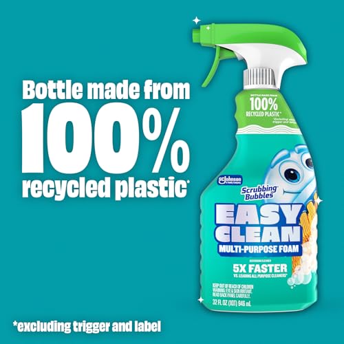 Scrubbing Bubbles Easy Clean Foaming Bleach-Free Bathroom All Purpose Cleaner, Fast-Acting Foam Cleans Limescale, Dirt and Grime on Showers, Sinks, Toilets, Tiles, Counters, 32oz Spray (Pack of 2) - size: 32 Fl Oz (Pack of 2)