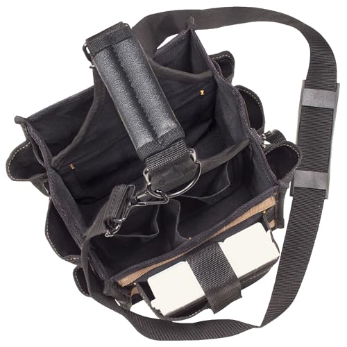 Custom Leathercraft 1526 25 Pocket Electrical and Maintenance Tool Carrier - style: 8-inch Toolbox