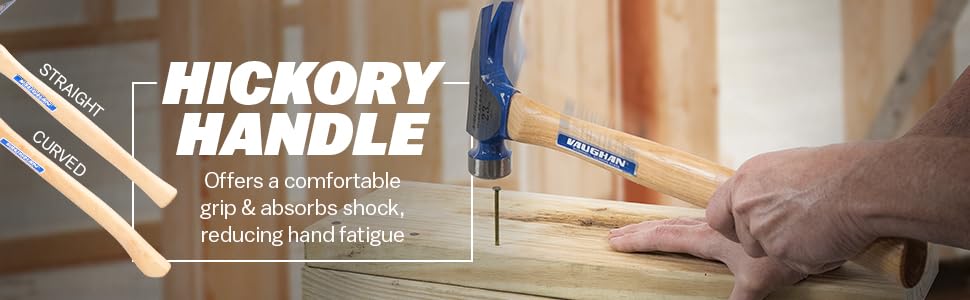 VAUGHAN California Framing Hammer, 19 Oz Milled Face, Assembled in the USA - color: Straight - Long, size: 19 oz