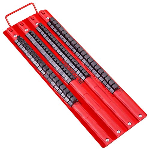 Carbyne 80-Piece Socket Organizer Tray, Heavy Duty Socket Rail