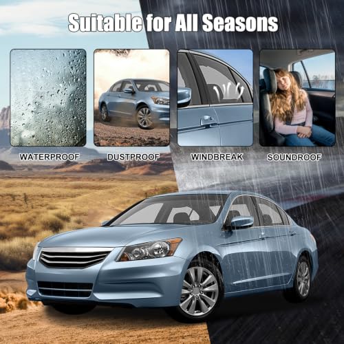 Window Molding Trim for 2008-2012 Honda Accord 4-Door Sedan | 4PCS Chrome-plated Weatherstrip Rubber Seals, Replaces #72410-TA0-A01, High-rebound Buckle Design, Built-in Metal Layer - size: 2008-2012 Honda Accord