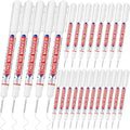 20 PCS Long Head Deep Hole Marker Pens,20mm Long Nib Marker,Longs Nose Markers,Waterproof Construction Markers Marking Tool,Permanent Markers Carpenter Ink marker Pens,Metal marking Pens,White - color: 20PCS-20MM White