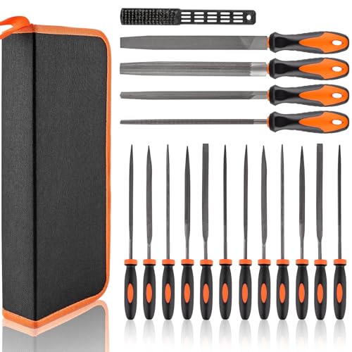 Metal File Set, 17PCS Alloy Steel with Case