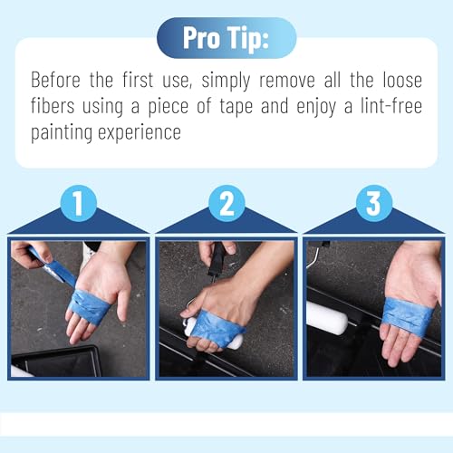 Bates- Foam Paint Roller Covers, 4 Inch, 30 Pack, Bulk High Density