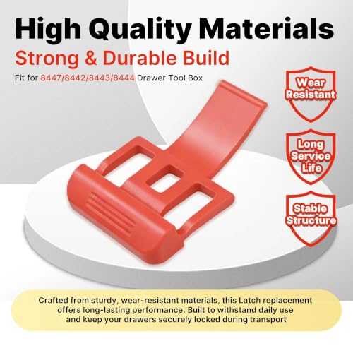 2 Pack Replacement Latch for Drawer Tool Box – Precision Compatibility,Red - color: Red 2 Pack