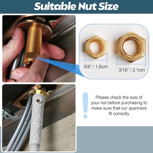 Enhon Kitchen Faucet Installation Tool, Fits 5/8" and 13/16" Nuts, Gray - color: Gray