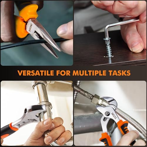 XOOL 313-Piece Home Tool Kit with 12V Cordless Drill, Toolbox with Drawer, All-in-One Tool Set for DIY, Home & Garage