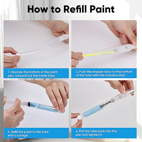 Touch Up Paint Pen 4 Paint Touch Up Pens Fillable Brush Refillable for Walls Wall Repair Funiture Cabinet Wood Floor Window 6ML 9Pcs Set - size: 4 Pack