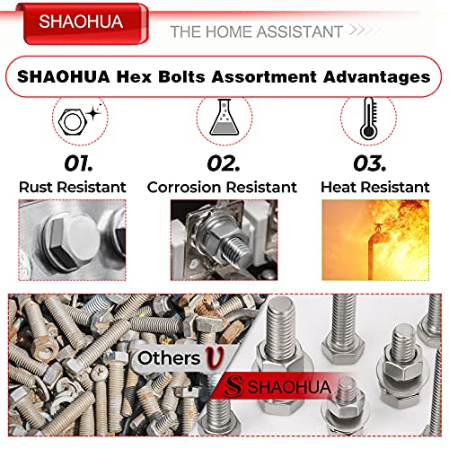 Metric Bolt Assortment, 244PCS M3 M4 M5 M6 M8 M10 Hex Bolts and Nuts Kit, 10-50mm Stainless Steel Bolts and Nuts Kit, Flat Hex Head Screws Bolts Nuts, Lock and Flat Gasket Washers Assortment Kit - size: A. M3 M4 M5 M6 M8 M10