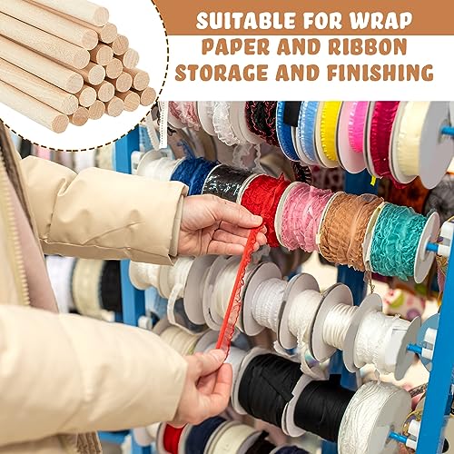 Leinuosen 50 Pcs Dowel Rods Wood Sticks 5/16 x 36 Inch Long Unfinished Wooden Dowel Rods for Crafts Wooden Closet Rod for Closet Building Mixing Creating Painting DIY Craft Projects - size: 5/16 x 36 Inch