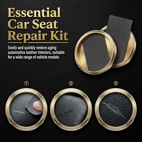 2PCS 8"x4" PU Leather Repair Patch,Self-Adhesive Leather Repair Kit to Repairs Cracks/Holes,Versatile Leathers Patch for Car Seat Repairs & Furniture & Vinyl Surface - color: Non Porous/2PCS