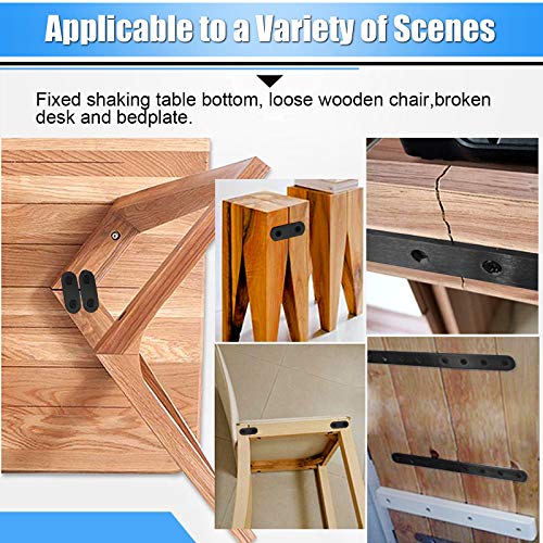 Glarks 134Pcs Black Corner Brace Set, 24Pcs L Shape Bracket and Flat Bracket Metal Joint Plate Fastener with 110Pcs Screws for Wood Wood Chair Bookshelf Board Window Furniture Cabinet