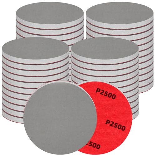 48 Pcs 3 inch Sanding Sponge Disc Set, 2500 Grit Hook and Loop Foam Sanding Pads, Washable Reusable Sandpaper Assortment for Wood, Metal, Auto, Wet Dry Finishing - color: 2500 Grit, size: 3 Inch