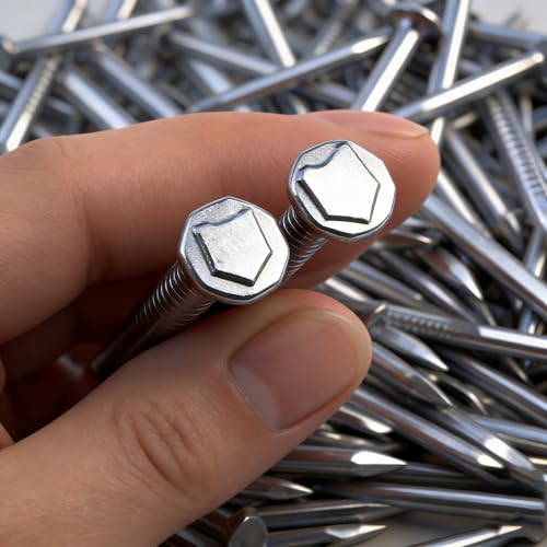 Picture Hanging Nails for Concrete Wall - 345 Pcs Masonry Nails Kit, 5 Sizes (3/4"-2"), Hardened Galvanized Steel for Brick & Drywall with Box - size: Kit-345 PCS
