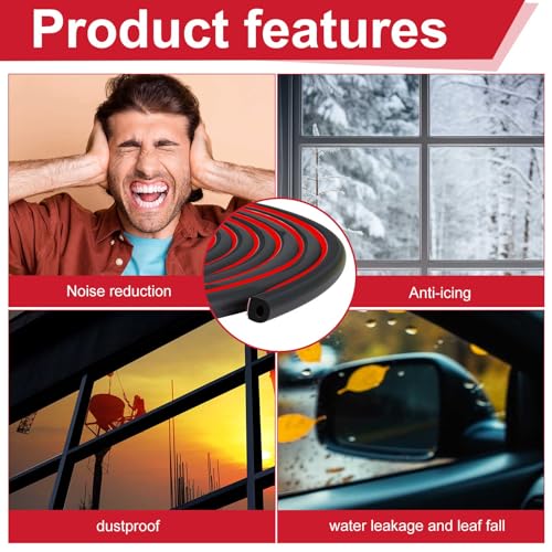Pangda 26ft Foam Rubber D Shape Seal Strip 0.5" W x 0.5" H Self Adhesive EPDM Rubber Weather Stripping RV Slide Out Seal Heavy Duty Automotive Weather Stripping for Car Truck RV Boat Home - size: 26ft, style: 0.5" W X 0.5" H
