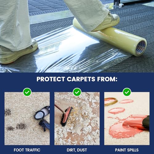 ADHES Carpet Protection Film 24” x 200’ – Self Adhesive - style: Carpet Protection Film