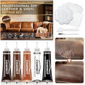 Vigorder Brown Leather Repair Kit for Furniture, Leather Couch Repair Kit for Furniture, Sofa, Jacket, Purse – Super Easy Instructions to Fix Scratches, Tears, Holes, and Peeling - color: Brown