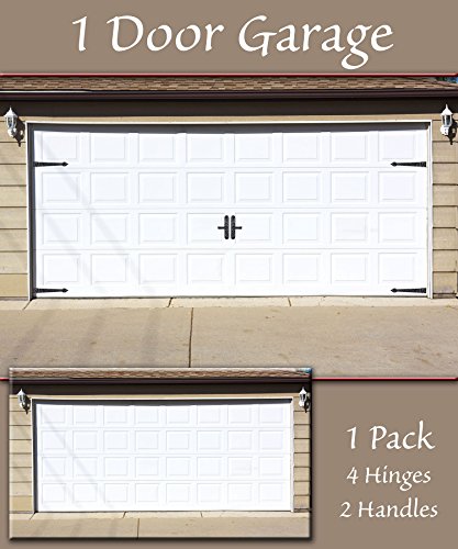 Household Essentials Black Hinge IT Premium Carriage House Lever Handle & Hinge 6 Piece Garage Door Magnet (Pack of 12) - size: Pack of 12, style: Premium Hinges with Lever