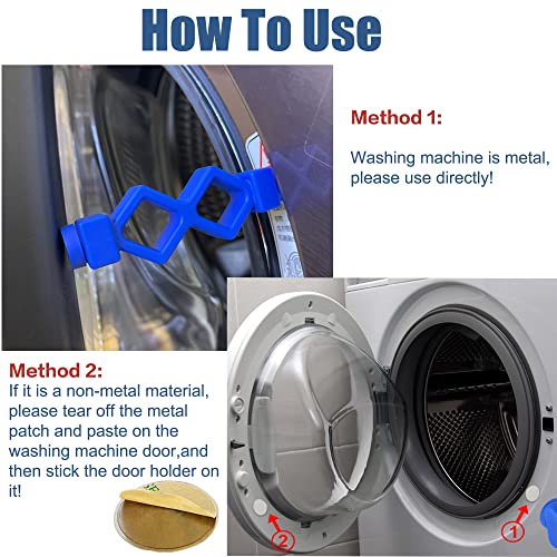 Magoog Washer Door Prop, “Shorter, Space Saver”, Keep Front Loader Door Open, TPU Material Non-Rust - color: blue