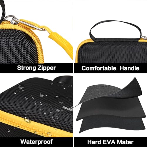 Tourmate Hard Case Compatible for Franklin Sensors ProSensor M90/M150/T11/X990/X1100 Professional Stud Finder - Travel Case for Wood & Metal Stud Detector/Wall Scanner (BOX Only) - color: Black + Yellow