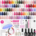 Beetles Gel Nail Polish Kit with U V Light - 68Pcs Gel Nail Kit 35 Colors - color: 0-0 35 Colors Outfits