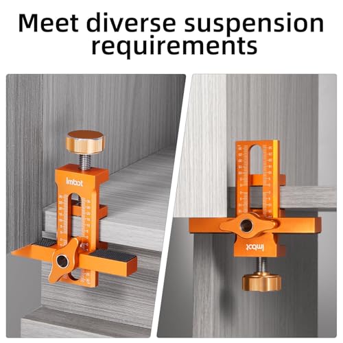 Imbot Cabinet Doors Aluminum Adjustable Positioner for Frameless Face Frame - style: Single-hole